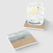 Cromer Pier an der Nordküste Norfolks Steinuntersetzer (Seitenansicht)