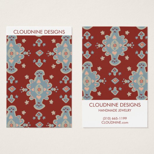 Cromwell Earring Necklace Juwelier Display Card (Vorne & Hinten)