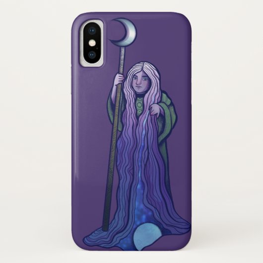 Crone Moon Goddess Pagan Art Wiccan MoonChild Case-Mate iPhone Hülle (Rückseite)
