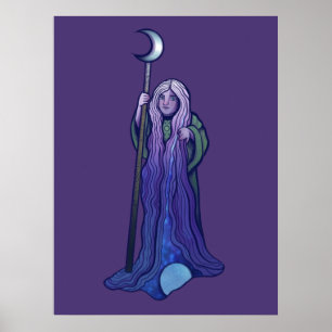 Crone Moon Goddess Pagan Art Wiccan Poster