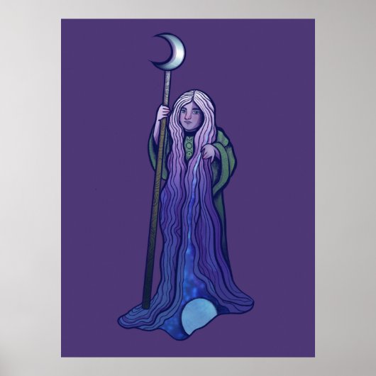 Crone Moon Goddess Pagan Art Wiccan Poster (Vorne)