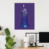Crone Moon Goddess Pagan Art Wiccan Poster (Heimbüro)