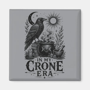 Crone Vibes Hexen-Rabe-Kessel-Goth-Zauberin Magnet