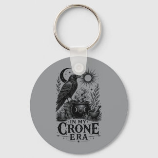 Crone Vibes Hexen-Rabe Kessel Goth Zauberin Schlüsselanhänger