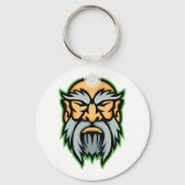 Cronos Greek God Grey Beard Keychain Schlüsselanhänger (Vorderseite)