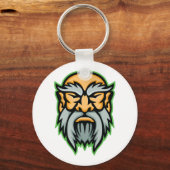 Cronos Greek God Grey Beard Keychain Schlüsselanhänger (Vorderseite)