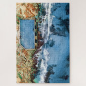 Cronulla Beach Ocean Pool Sydney Australien Luftfa Puzzle (Vertikal)