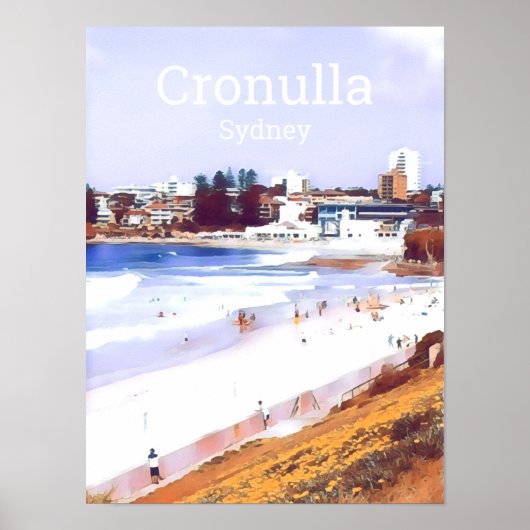Cronulla Sydney Beach Summer travel print Poster (Vorne)