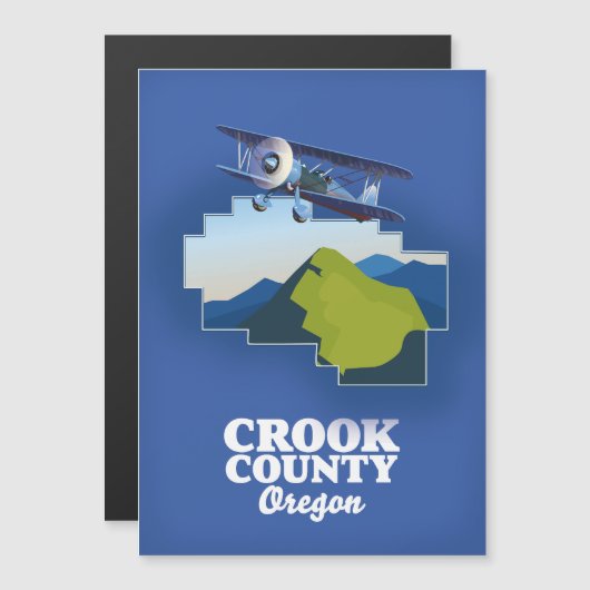 Crook County Oregon Karte (Vorne/Hinten)