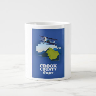 Crook County Oregon Karte Jumbo-Tasse