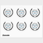 Crook Landkreis Hooligans Rundsticker Runder Aufkleber (Blatt)