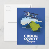 Crook Landkreis Oregon Karte (Vorne/Hinten)