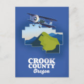 Crook Landkreis Oregon Karte (Vorderseite)