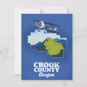 Crook Landkreis Oregon Karte (Vorderseite)