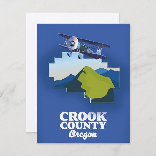 Crook Landkreis Oregon Karte (Vorne/Hinten)