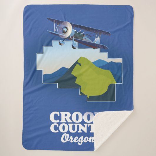 Crook Landkreis Oregon Karte Sherpadecke (Vorderseite)