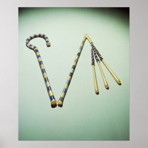 Crook und Flail, aus dem Grab von Tutankhamun Poster
