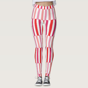 Crooked Candy Canes Leggings
