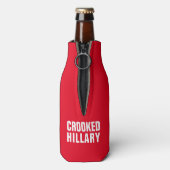 Crooked Hillary Clinton Flaschenkühler (Flasche Rückseite)