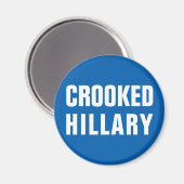 Crooked Hillary Clinton Magnet (Vorderseite/Rückseite)
