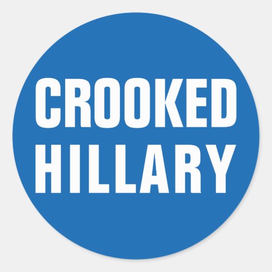 Crooked Hillary Clinton Runder Aufkleber (Vorderseite)