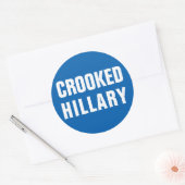 Crooked Hillary Clinton Runder Aufkleber (Umschlag)