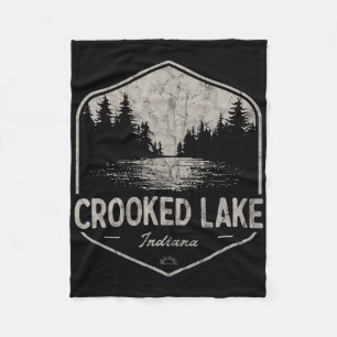 Crooked Lake Indiana Outdoors Vintage  Fleecedecke