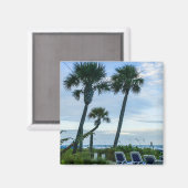 Crooked Palm Trees Magnet (Vorderseite/Rückseite)