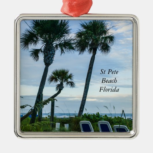 Crooked Palm Trees Ornament Aus Metall (Vorne)