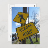 Crooked Sign Postkarte (Vorne/Hinten)