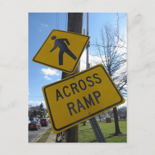 Crooked Sign Postkarte (Vorderseite)