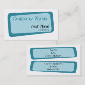 Crooked Squares Visitenkarte (Vorne/Hinten)