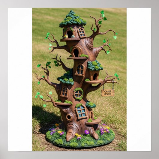Crooked Tree Birdhouse Poster (Vorne)