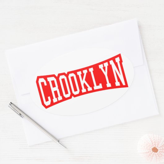 CROOKLYN, NYC OVALER AUFKLEBER (Umschlag)
