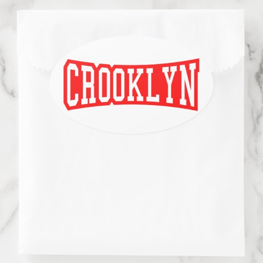 CROOKLYN, NYC OVALER AUFKLEBER (Tasche)