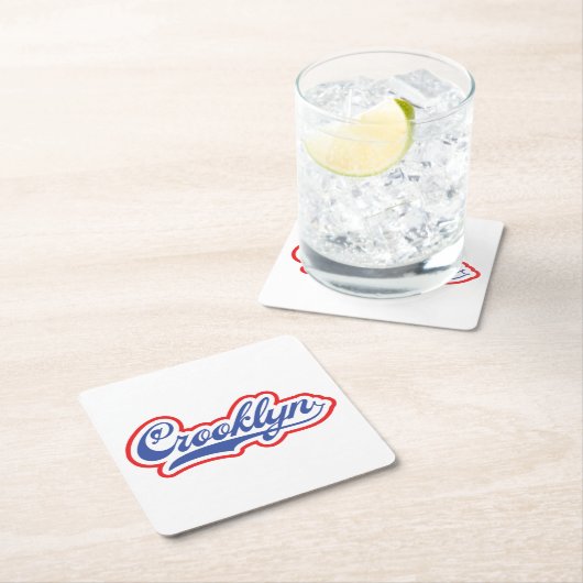 Crooklyn, NYC Rechteckiger Pappuntersetzer (Vor Ort)