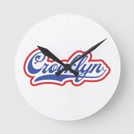 Crooklyn, NYC Runde Wanduhr (Vorderseite)