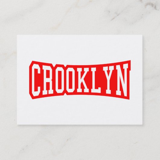 CROOKLYN, NYC VISITENKARTE (Rückseite)