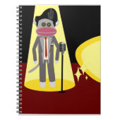 Crooner Fun Fifties Retro Singer Sock Monkey Notizblock (Vorderseite)