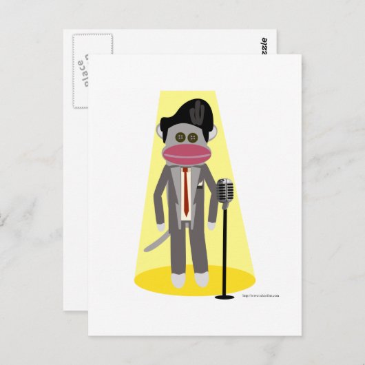 Crooner Monkey Postkarte (Vorne/Hinten)