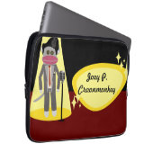 Crooner Sock Monkey Singer Spaß Art Laptopschutzhülle (Vorne Rechts)