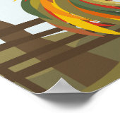 Crooster auf Zaunplakat Poster (Ecke)