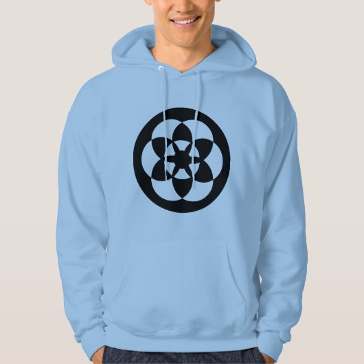 Crop Circle 01 - Schwarz Hoodie (Vorderseite)