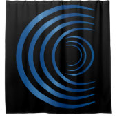 Crop Circle - Alte Außerirdischen Blau Duschvorhang (Vorderseite)