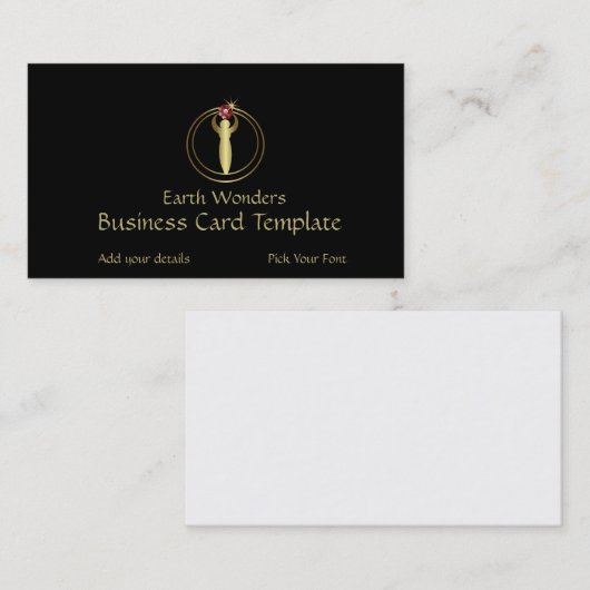 Crop Circle Art - Ruby Gold Logo Visitenkarte (Vorne/Hinten)