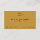 Crop Circle Business Card Visitenkarte (Rückseite)