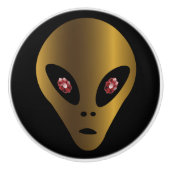 Crop Circle Gold Alte Alien Keramikknauf (Vorderseite)