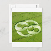 Crop Circle Julia Set Liddington Castle 1996 Postkarte (Vorne/Hinten)