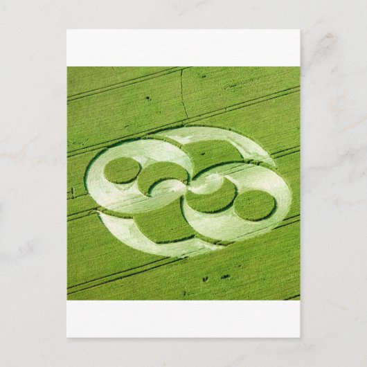 Crop Circle Julia Set Liddington Castle 1996 Postkarte (Vorderseite)