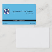 Crop Circle - Logo "Aquamarin und Circles" Visitenkarte (Vorne/Hinten)